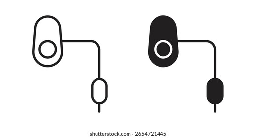 Anästhesiesymbol. Flach- und Strichausführung. Grafikelemente.