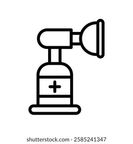 anesthesia icon Flat vector set outline