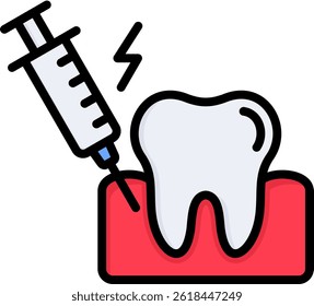 Anesthesia Icon Lineal Color Vector Illustration