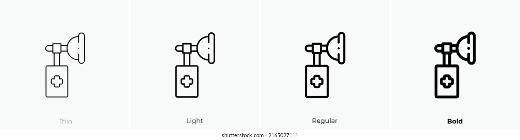 anesthesia icon. Linear style sign isolated on white background. Vector illustration.