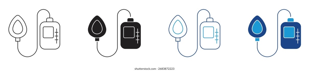 Icono de la anestesia fijado en el fondo blanco, Ilustración vectorial.