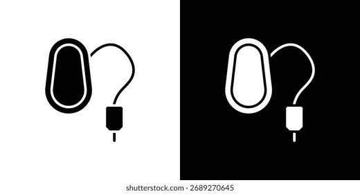 Anesthesia icon silhouette in black flat style. Graphic element