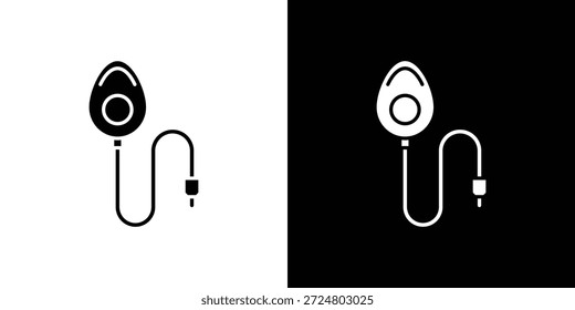 Paquete de diseño de ilustración plana de Vector de silueta de icono de anestesia.