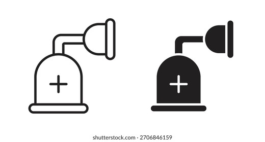 Símbolo de icono de anestesia para logotipos, Web, diseños de App.