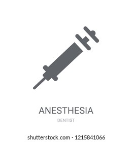 Anesthesia icon. Trendy Anesthesia logo concept on white background from Dentist collection. Suitable for use on web apps, mobile apps and print media.