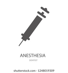 Anesthesia icon. Trendy Anesthesia logo concept on white background from Dentist collection. Suitable for use on web apps, mobile apps and print media.