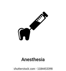 Anesthesia icon vector isolated on white background, logo concept of Anesthesia sign on transparent background, filled black symbol