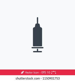 Anesthesia Injection (Needle) Icon / Vector