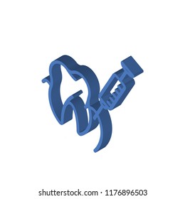 Anesthesia isometric left top view 3D icon