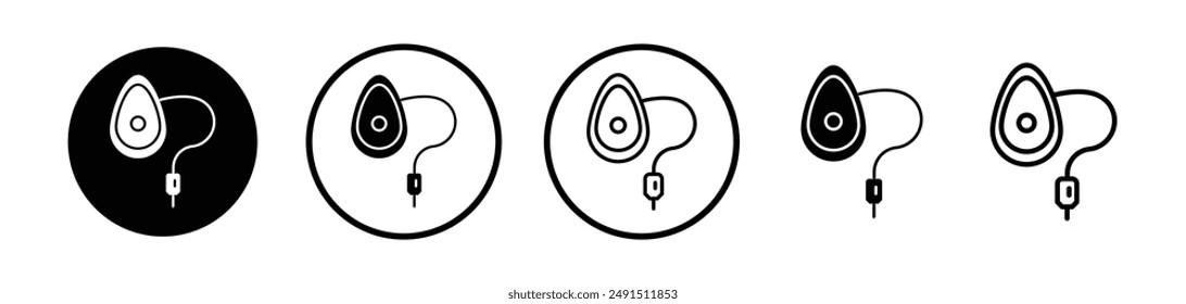 Anesthesia liner icon collection on white background