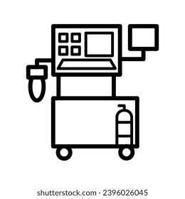 Anesthesia machine icon royalty free vector design illustration