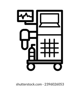 Anesthesia machine icon royalty free vector design illustration