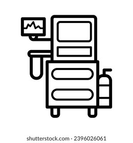 Anesthesia machine icon royalty free vector design illustration