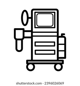 Anesthesia machine icon royalty free vector design illustration