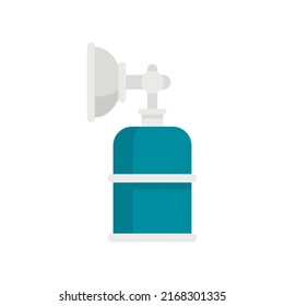 Anesthesia mask bottle icon. Flat illustration of anesthesia mask bottle vector icon isolated on white background