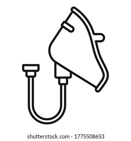 Anesthesia mask icon. Outline anesthesia mask vector icon for web design isolated on white background