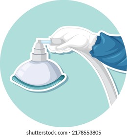 Anesthesia mask isolated vector illustration