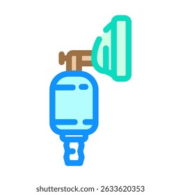 anesthesia mask surgeon color icon vector. anesthesia mask surgeon sign. isolated symbol illustration