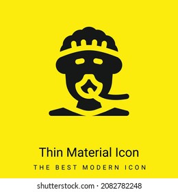 Icono de material amarillo brillante mínimo de anestesia
