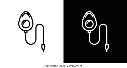 Anesthesia outlined icon set in black and white colors