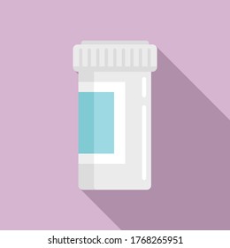 Anesthesia pill jar icon. Flat illustration of anesthesia pill jar vector icon for web design