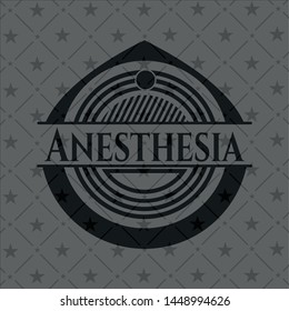 Anesthesia realistic dark emblem. Vector Illustration. Detailed.