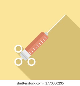 Anesthesia syringe icon. Flat illustration of anesthesia syringe vector icon for web design