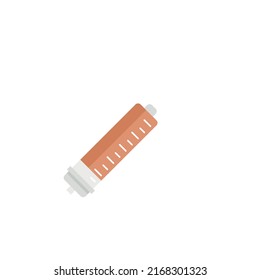 Anesthesia syringe icon. Flat illustration of anesthesia syringe vector icon isolated on white background