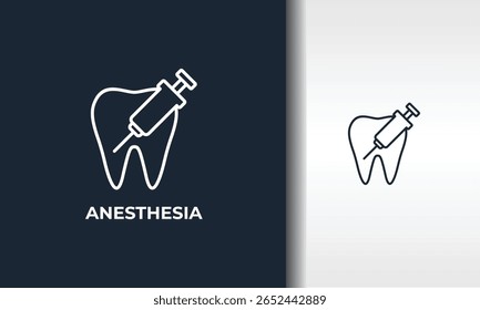 Anästhesie-Vektor, -Symbol oder -Logo-Zeichen, einzelne Symbolgrafik