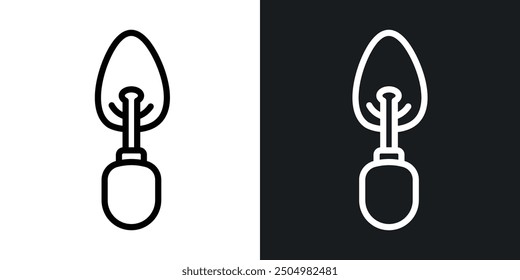 Anästhesie-Vektorsymbol-Set schwarz-weiß gefüllt und umrissen Stil.