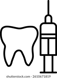 Anesthesia Vector Line Icon Design