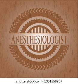 Anesthesiologist wooden emblem