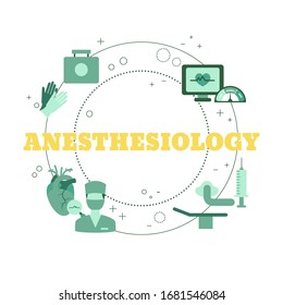 Anästhesiologie-Konzept. Vektorillustration-Illustration für Website, App, Banner usw.