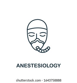 Anesthesiology icon from medical collection. Simple line element Anesthesiology symbol for templates, web design and infographics