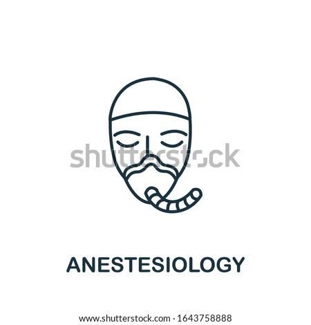 Anesthesiology icon from medical collection. Simple line element Anesthesiology symbol for templates, web design and infographics