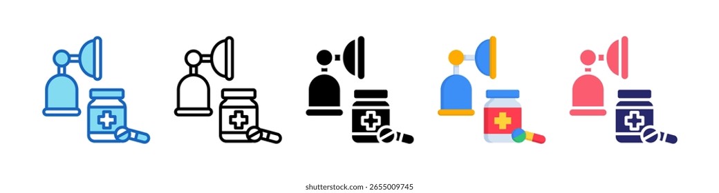 Anesthetic Icon Multiple Style Set Collection.