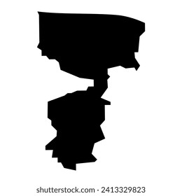 Anetan district map, administrative division of Nauru. Vector illustration.