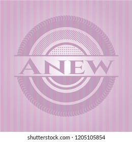 Anew badge with pink background