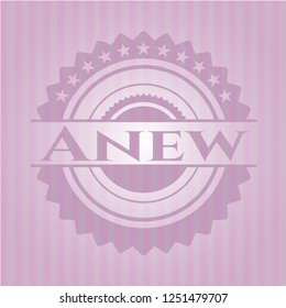 Anew badge with pink background