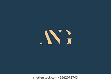 ANG abstract letter logo design. This logo is designed by three abstract letters.