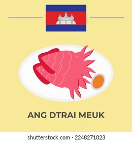 Ang Dtrai Meuk vector eps 10. easy to edit
