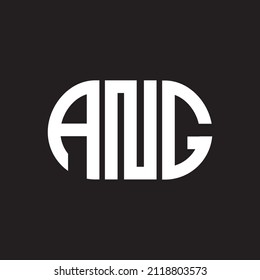 ANG letter logo design on black background. ANG 
creative initials letter logo concept. ANG letter design.
