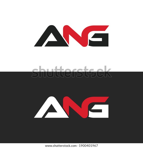 Ang Letter Logo Design Vector Stock Vector (Royalty Free) 1900401967 ...