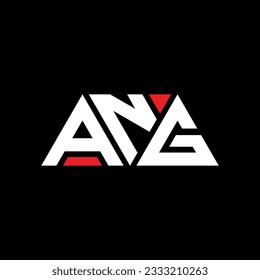 ANG triangle letter logo design with triangle shape. ANG triangle logo design monogram. ANG triangle vector logo template with red color. ANG triangular logo Simple, Elegant, and Luxurious design.