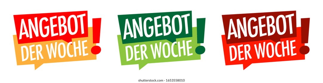 Angebot der Woche in deutscher Sprache