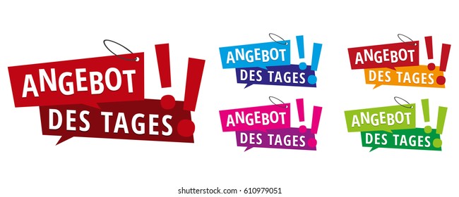 Angebot des Tages - Sale of the day banners labels