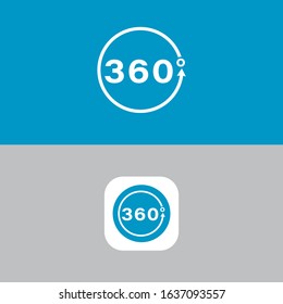 Angel 360 degree icon vector sign. Angel 360 degree symbol template