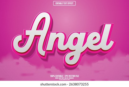 Angel 3D editable text effect