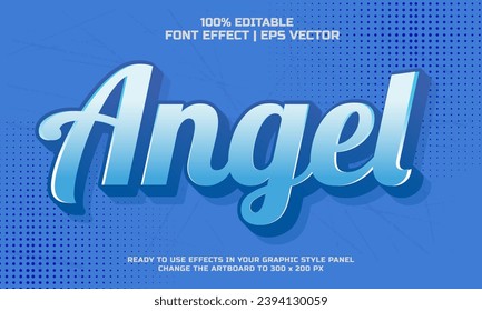 Angel 3d editable vector text style effect