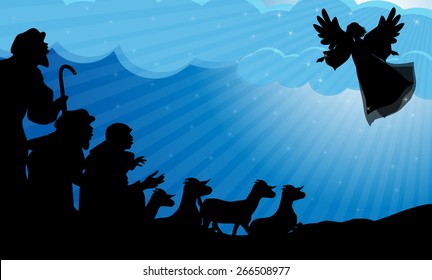 Angel Announced To The Shepherds The Birth Of Jesus